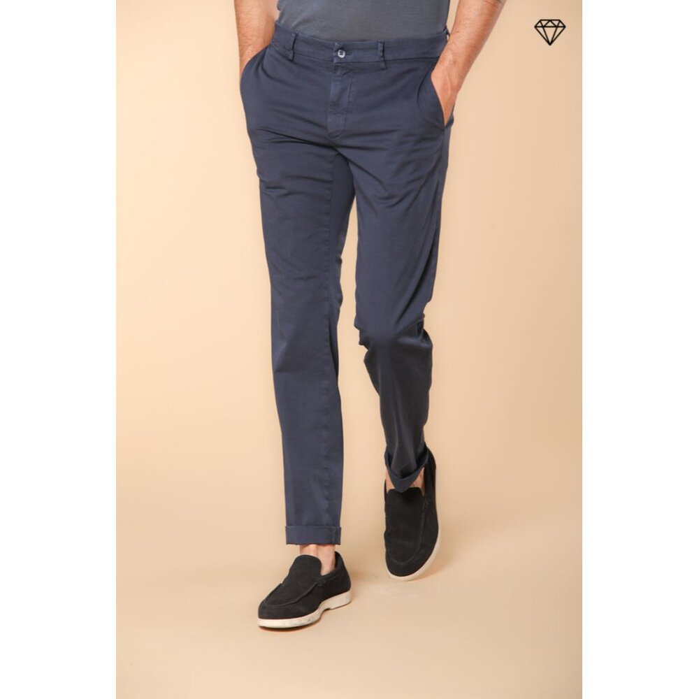 NWT Masons Italy Mens Size 40 40x36 Navy Blue New York Stretch Satin Chino Pants